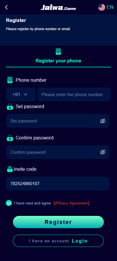 Register Page